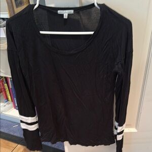 Charlotte Russe Black Long Sleeve with White Accents, medium